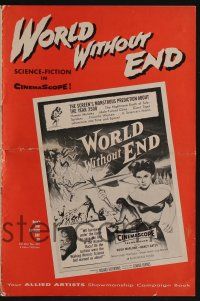 8m788 WORLD WITHOUT END pressbook '56 includes large image of Vargas six-sheet!