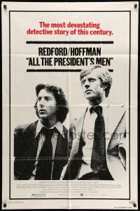 8p031 ALL THE PRESIDENT'S MEN 1sh '76 Dustin Hoffman & Robert Redford as Woodward & Bernstein!