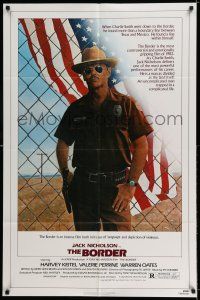 8p112 BORDER 1sh '82 art of Jack Nicholson as border patrol by M. Skolsky, Harvey Keitel