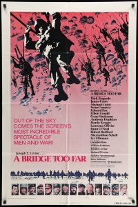 8p128 BRIDGE TOO FAR style B 1sh '77 Michael Caine, Sean Connery, Dirk Bogarde, James Caan!