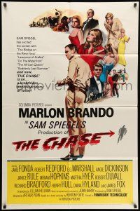 8p164 CHASE 1sh '66 Marlon Brando, Jane Fonda, Robert Redford, directed by Arthur Penn
