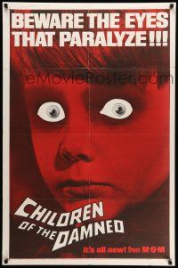8p168 CHILDREN OF THE DAMNED 1sh '64 beware the creepy kid's eyes that paralyze!