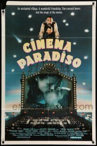 8p171 CINEMA PARADISO 1sh '90 Nuovo Cinema Paradiso, Giuseppe Tornatore, Philippe Noiret!