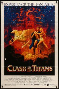 8p174 CLASH OF THE TITANS 1sh '81 Ray Harryhausen, fantasy art by Greg & Tim Hildebrandt!