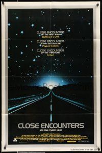 8p178 CLOSE ENCOUNTERS OF THE THIRD KIND 1sh '77 Steven Spielberg sci-fi classic!