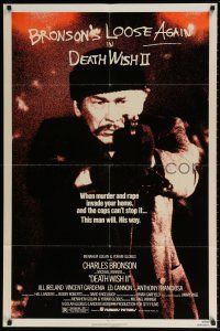 8p221 DEATH WISH II 1sh '82 Charles Bronson is loose again and wants the filth off the streets!