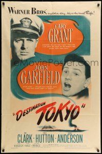 8p228 DESTINATION TOKYO 1sh '43 Cary Grant & John Garfield in World War II!