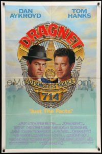 8p251 DRAGNET 1sh '87 Dan Aykroyd as detective Joe Friday with Tom Hanks!
