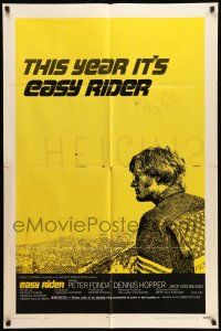 8p258 EASY RIDER style C 1sh '69 Peter Fonda, biker classic directed by Dennis Hopper!