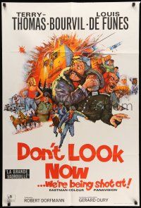 8p245 DON'T LOOK NOW WE'RE BEING SHOT AT English 1sh '68 Terry-Thomas, Bourvil, Louis De Funes