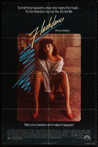 8p302 FLASHDANCE 1sh '83 sexy dancer Jennifer Beals, take your passion and make it happen!