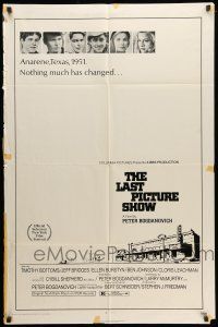 8p565 LAST PICTURE SHOW 1sh '71 Peter Bogdanovich, Jeff Bridges & Cybill Shepherd!