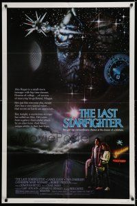 8p567 LAST STARFIGHTER 1sh '84 Catherine Mary Stewart & Lance Guest as video game pilot!