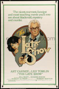 8p570 LATE SHOW 1sh '77 great Richard Amsel artwork of Art Carney & Lily Tomlin!