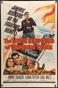 8p589 LITTLE SHEPHERD OF KINGDOM COME 1sh '60 Jimmie Rodgers as the fighting hero, Luana Patten!