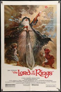 8p598 LORD OF THE RINGS 1sh '78 Ralph Bakshi cartoon from J.R.R. Tolkien, Tom Jung art!