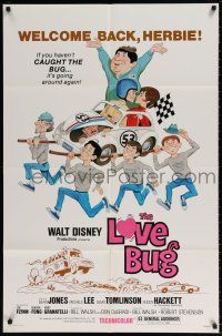 8p606 LOVE BUG 1sh R79 Disney, Dean Jones drives Volkswagen Beetle race car Herbie!