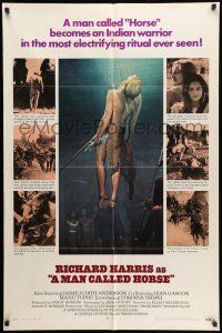 8p621 MAN CALLED HORSE 1sh '70 Richard Harris becomes Sioux Native American Indian warrior!