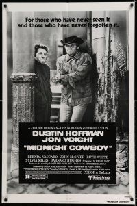 8p646 MIDNIGHT COWBOY 1sh R80 Dustin Hoffman, Jon Voight, John Schlesinger classic!