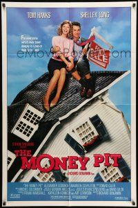 8p656 MONEY PIT 1sh '86 Steven Spielberg, Tom Hanks & Shelley Long are deeply in love & debt!