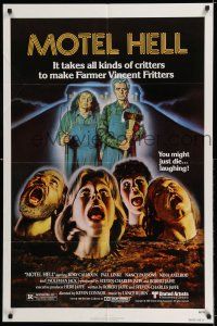 8p666 MOTEL HELL 1sh '80 it takes all kinds of critters to make Farmer Vincent Fritters!