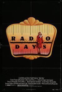 8p752 RADIO DAYS 1sh '87 Woody Allen, Seth Green, Dianne Wiest, New York City!