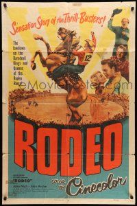 8p775 RODEO 1sh '52 lowdown on Daredevil Kings & Queens of the Rodeo Rings, Jane Nigh!