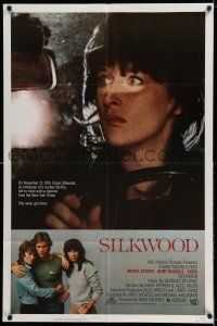 8p824 SILKWOOD 1sh '83 Meryl Streep, Cher, Kurt Russell, directed by Mike Nichols!
