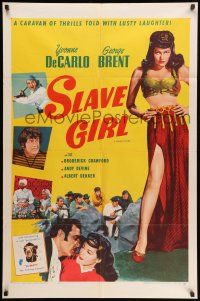 8p833 SLAVE GIRL 1sh R56 full-length image of sexy Yvonne De Carlo in skimpy outfit!