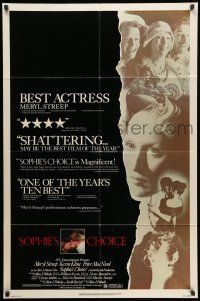 8p846 SOPHIE'S CHOICE 1sh '82 Alan J. Pakula directed, Meryl Streep, Kevin Kline, Peter MacNicol!
