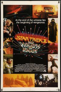 8p861 STAR TREK II 1sh '82 The Wrath of Khan, Leonard Nimoy, William Shatner, sci-fi sequel!