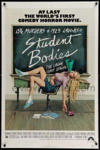 8p880 STUDENT BODIES 1sh '81 sex kills, gruesome Morgan Kane high school horror art!