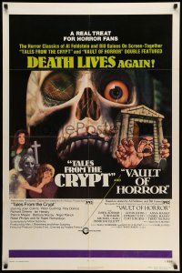 8p894 TALES FROM THE CRYPT/VAULT OF HORROR 1sh '73 horror double bill, creepy artwork!