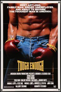 8p935 TOUGH ENOUGH 1sh '83 super close up of toughest boxer Dennis Quaid's abs!