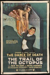 8p938 TRAIL OF THE OCTOPUS chapter 7 1sh '19 harem girl rescued by detective, The Dance of Death!
