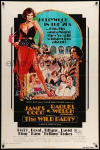8p977 WILD PARTY 1sh '75 AIP, super sexy flapper Raquel Welch, art by Akimoto!
