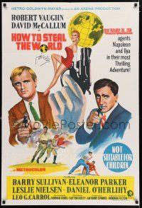8r370 HOW TO STEAL THE WORLD Aust 1sh '68 Robert Vaughn is The Man from UNCLE, different art!!