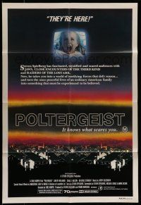8r377 POLTERGEIST Aust 1sh '82 Tobe Hooper, classic, they're here, Heather O'Rourke screaming!