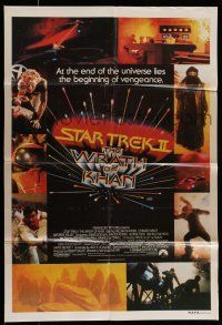 8r381 STAR TREK II Aust 1sh '82 The Wrath of Khan, Leonard Nimoy, Shatner, Bob Peak title design!