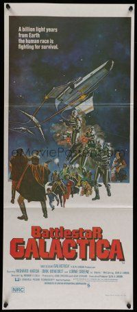 8r659 BATTLESTAR GALACTICA Aust daybill '78 great sci-fi art by Robert Tanenbaum!