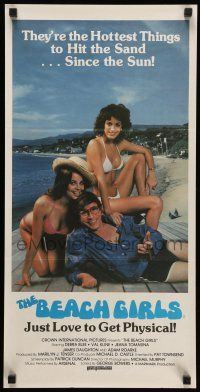 8r660 BEACH GIRLS Aust daybill '83 Debra Blee, Val Kline, the hottest things to hit the sand!