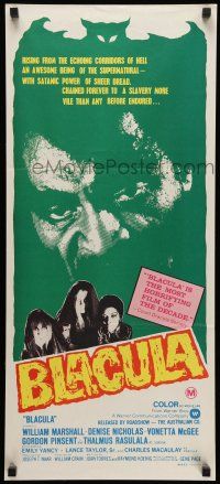 8r664 BLACULA Aust daybill '72 black vampire William Marshall is deadlier than Dracula!