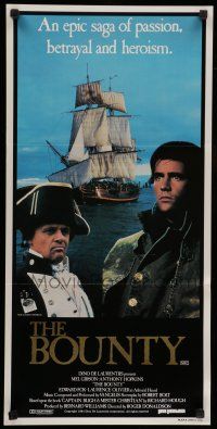 8r671 BOUNTY Aust daybill '84 Mel Gibson, Anthony Hopkins, Laurence Olivier, Mutiny on the Bounty!