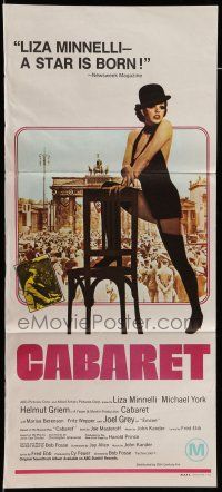 8r681 CABARET Aust daybill '72 Liza Minnelli sings & dances in Nazi Germany, Bob Fosse!