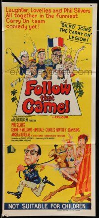 8r689 CARRY ON IN THE LEGION Aust daybill '67 wacky art of Phil Silvers & cast, Follow That Camel!