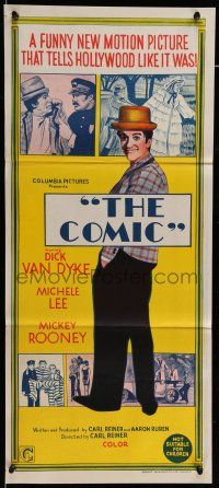 8r702 COMIC Aust daybill '69 Carl Reiner, Mickey Rooney, Dick Van Dyke as Buster Keaton!