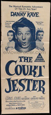 8r705 COURT JESTER Aust daybill R60s classic wacky Danny Kaye, Basil Rathbone