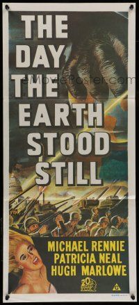 8r715 DAY THE EARTH STOOD STILL Aust daybill R70s Robert Wise, art of giant hand & Patricia Neal!