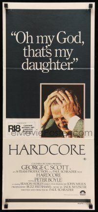 8r784 HARDCORE Aust daybill '79 George C. Scott's daughter is making pornos, Paul Schrader