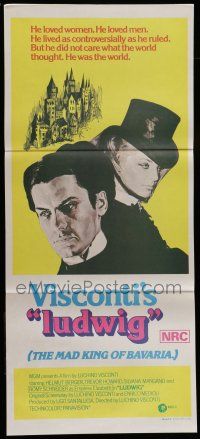 8r835 LUDWIG Aust daybill '73 Luchino Visconti, Helmut Berger as the Mad King of Bavaria!